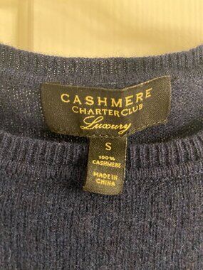 Navy 100% Cashmere Sweater